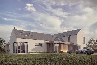 Modern white residential home concept Northern Ireland